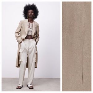 Zara 100% Linen Coat